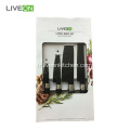 4pcs de couteaux de cuisine en acier inoxydable oxydé noir